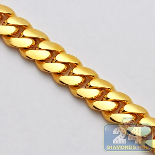 Solid 24K Yellow Gold Miami Cuban Link 