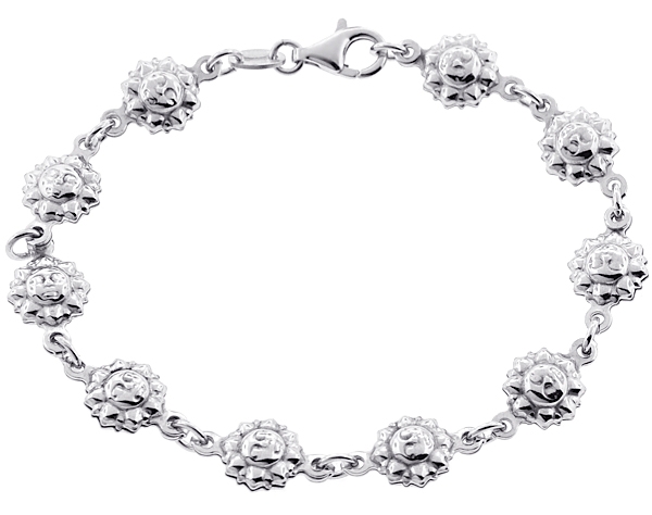 Sublimation Silver Charm Bracelet with Five Charms - .75 Round