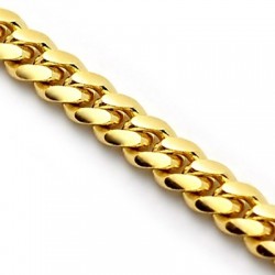 Men's 14K Solid Yellow Gold Miami Cuban Link Bracelet
