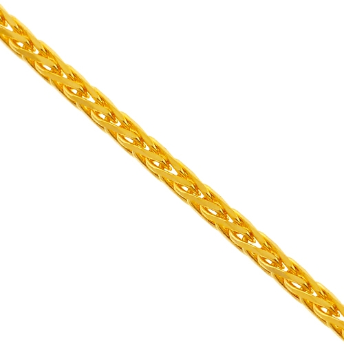 14K Yellow Gold Wheat Spiga Solid Link 