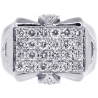 14K White Gold 2.07 ct Diamond Mens Pinky Ring