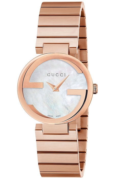 ladies rose gold gucci watch