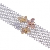 Womens Diamond Butterfly Mesh Bracelet 18K Gold 8.60 ct 7.25"