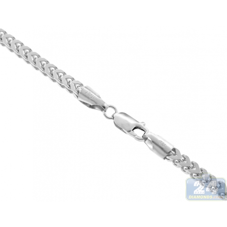 925 Sterling Silver Solid Franco Mens Chain 4 mm 26 30 36 inches