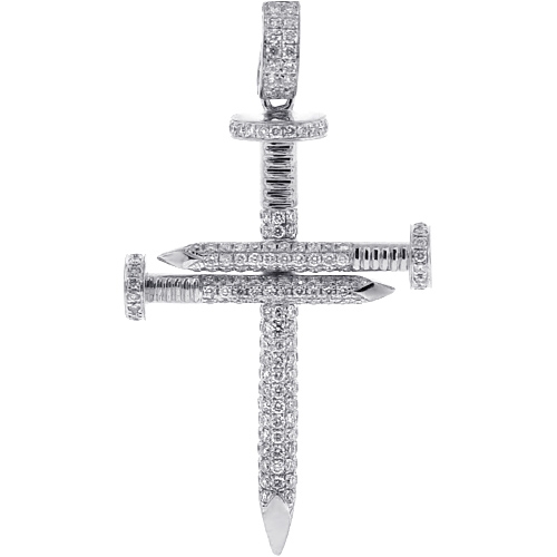 Men's Stainless Steel Nail Cross Pendant Necklace with 24 Inch Chain Black  Gold | eBay