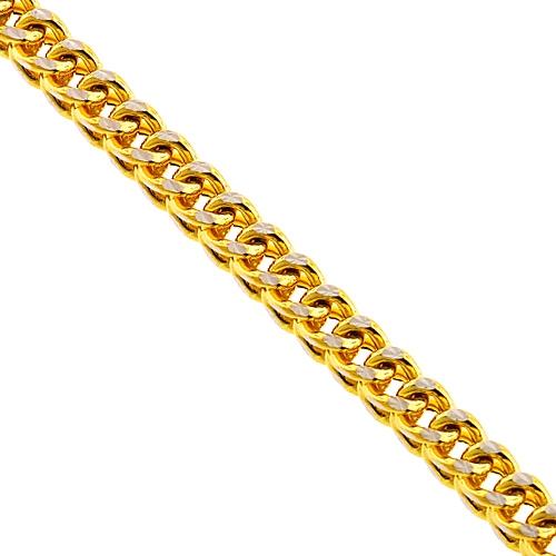 Franco Diamond Cut Link Mens Chain 7 mm