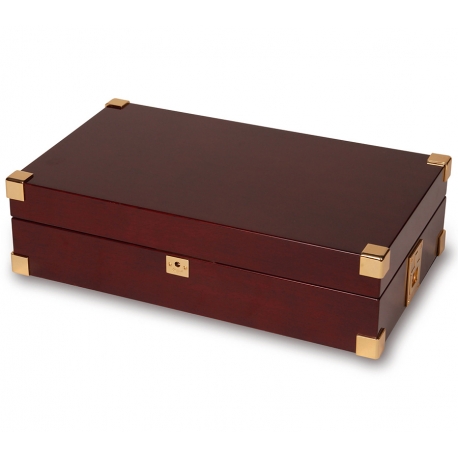 12 Watch Storage Box B267 Rapport Captains Mahogany Wood