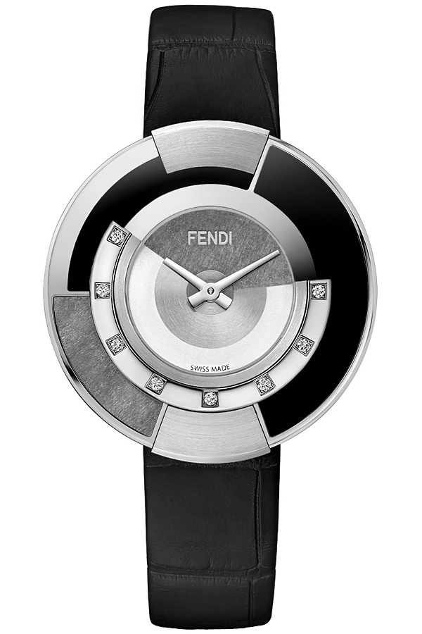 F500031511G0 Fendi Policromia Watch Obsidian Black Ceramic 38mm