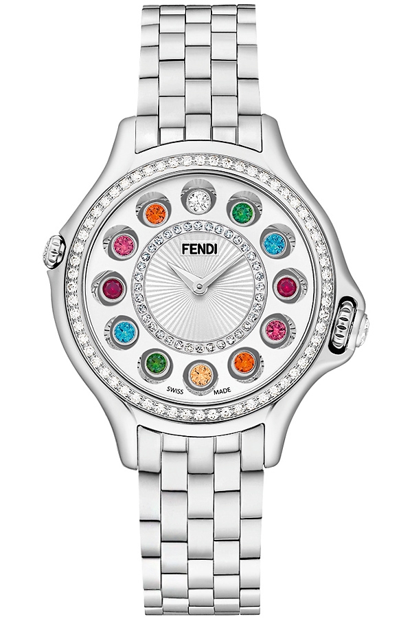 fendi rotating gemstone watch