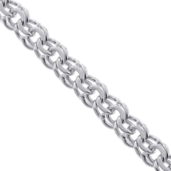 Men's 8.5mm Stainless Steel Oval Cable Chain Necklace, 24 Inch