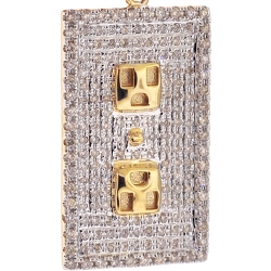 10K Yellow Gold 0.93 ct Diamond Socket Board Pendant