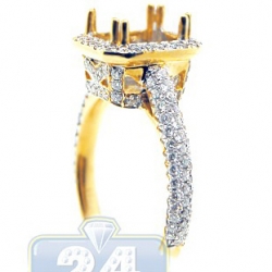 18K Yellow Gold 0.87 ct Diamond Engagement Ring Setting