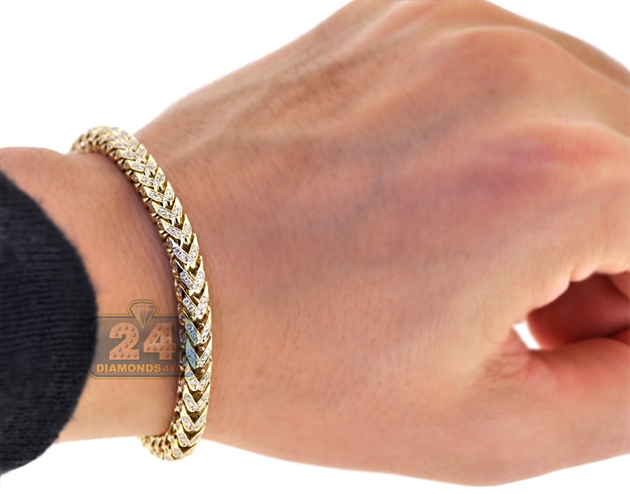 5mm Diamond Cut Franco Bracelet, 14k Gold Mens Bracelet, Solid Gold -  Proclamation