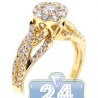 14K Yellow Gold 1.36 ct Diamond Crossover Engagement Ring