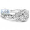 14K White Gold 0.81 ct Diamond Vintage Womens Engagement Ring