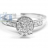 14K White Gold 0.59 ct Diamond Antique High Set Engagement Ring