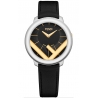 F710131011 Fendi Run Away 36mm Two Tone Black Dial Watch