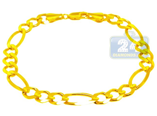 10K Solid Gold Figaro Bracelet