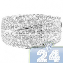 14K White Gold 1.25 ct Diamond Multilayered Womens Ring