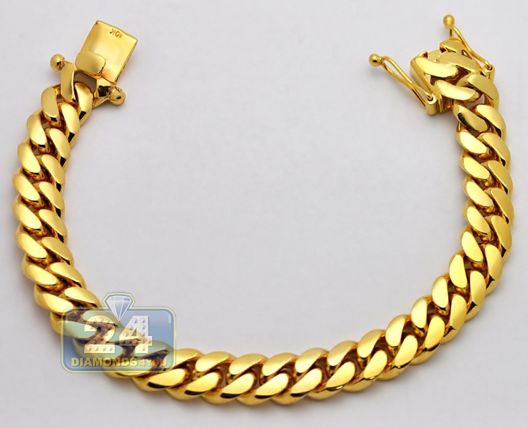 Real 10kt Solid Yellow Gold Rope Bracelet 10k 9mm 9inch Lobster