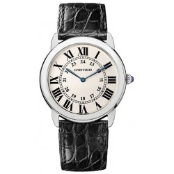 cartier leather band mens watch