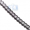 Womens Bezel Set Diamond Tennis Necklace 18K White Gold 4.16ct