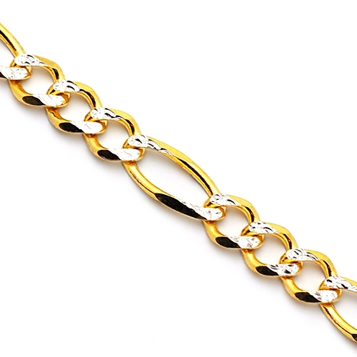 14k Italian figaro chain 5mm yellow gold