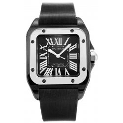 cartier santos 100 stainless steel medium watch