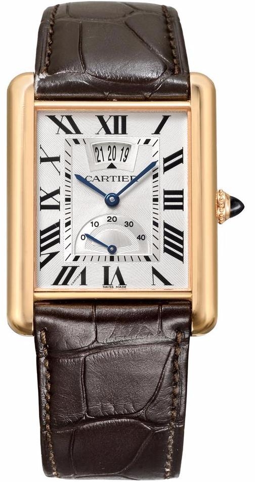 cartier leather watch mens