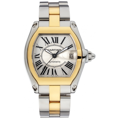 cartier roadster gold and steel