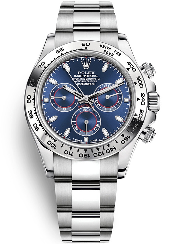 blue and white rolex