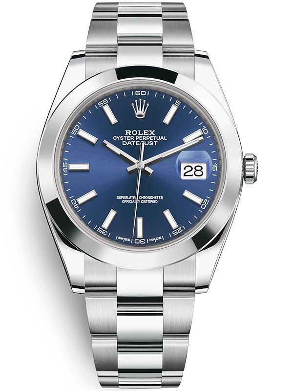 126300 Datejust 41 Blue Dial Smooth Oyster Watch