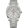 228349RBR-0040 Rolex Day-Date 40 White Gold Diamond Bezel Meteorite Dial President Watch