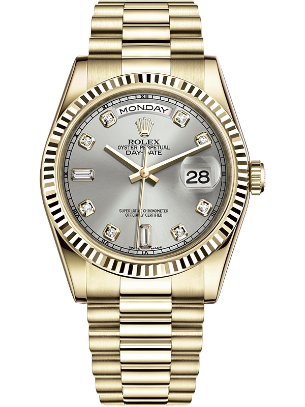 rolex day date gold and silver