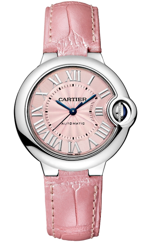 WSBB0002 Ballon Bleu de Cartier 33 mm Pink Leather Watch