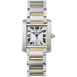 Cartier Tank Francaise 18kt Yellow Gold and Steel Ladies Watch W51007Q4  7612456002205 - Watches, Tank - Jomashop