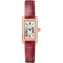 Cartier Tank Louis Cartier Watch - 30 mm Pink Gold Case - Pink Gold Case Bezel - Black Dial - Brown Alligator Strap - WHTA0002