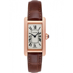Cartier Tank Louis Small Yellow Gold Brown Alligator Ladies Watch